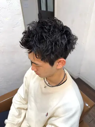 ショート パーマ メンズ メンズ/スパイキー ショート/isseyのヘアスタイル