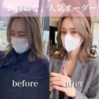 ミディアム 【1日2名様限定】 AFLOAT白川雄副のヘアスタイル