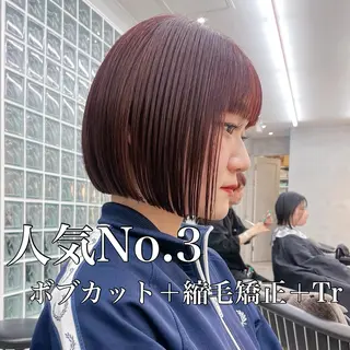 ショート Misaki /ボブ/縮毛矯正のヘアスタイル