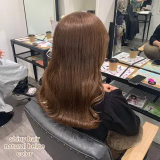 セミロング カラー 艶髪レイヤー上田 紗也🇰🇷💗のヘアスタイル