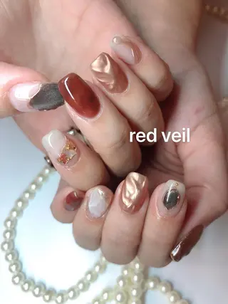 ミディアム ネイル 長さ出し専門 nynaのネイルデザイン