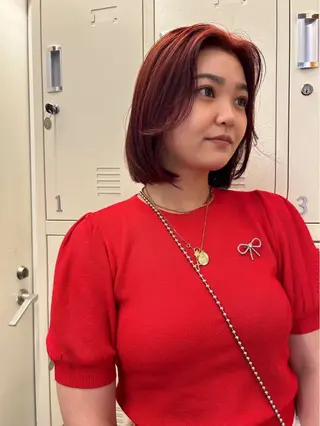 カラー AKIHO 暖色カラーのヘアスタイル