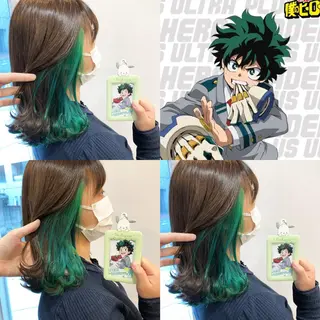 ミディアム カラー 推しカラー✨ オタク美容師ユウカのヘアスタイル