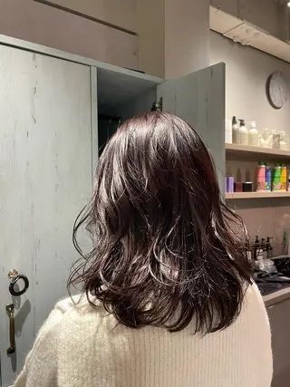 セミロング カラー 韓国風/オシャレ /縮毛矯正/滝口琴未のヘアスタイル