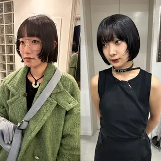 ミディアム ボブ/似合わせカット /ニュアンスカラーのヘアスタイル