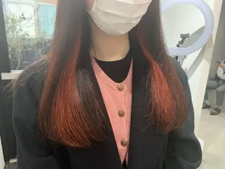 ロング カラー ヘアアレンジ kei/透明感カラー /ベージュ/インナーのヘアスタイル