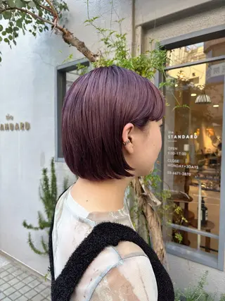 ミディアム カラー 🎀調布仙川透明感オ リーブカラー干莉🎀のヘアスタイル