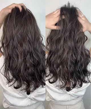 セミロング カラー _WHITE 高槻のヘアスタイル