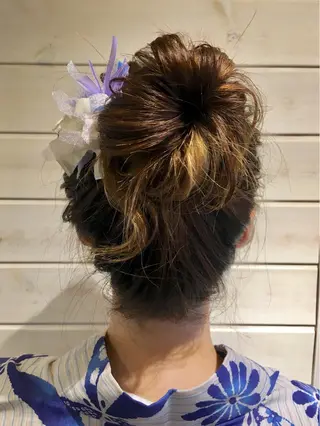 セミロング ヘアアレンジ さかい なつみのヘアスタイル