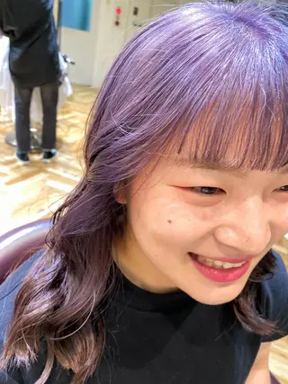 ミディアム カラー 韓国風スタイル 🍓MIZUKI🍓のヘアスタイル