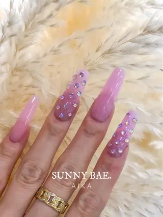 ロング ネイル SUNNY BAE.所属・Made By AIKAのネイルデザイン