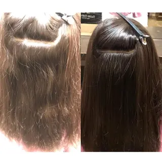 ロング 縮毛矯正専門店店長 佐々木動画モデル募集のヘアスタイル