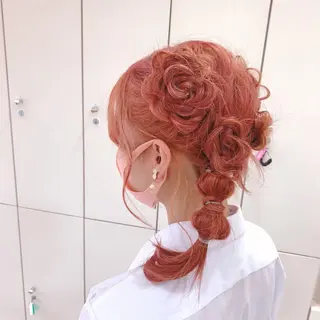 ミディアム カラー ヘアアレンジ yuka .のヘアスタイル