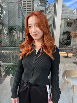 セミロング カラー 🌟小顔カット🌟 レイヤーカットボブのヘアスタイル