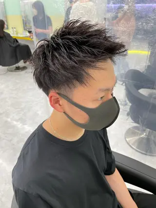 ショート メンズ 横浜メンズパーマ🔥 大野賢人のヘアスタイル