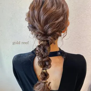 ロング ヘアアレンジ charm《銀座》 ヘアセット/縮毛矯正のヘアスタイル