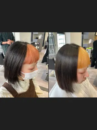 ミディアム 堀江 /木下椋麻のヘアスタイル