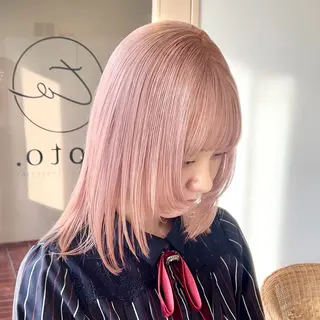 セミロング カラー ボブ/韓国ボブ/ブリ ーチ/鈴木康平のヘアスタイル