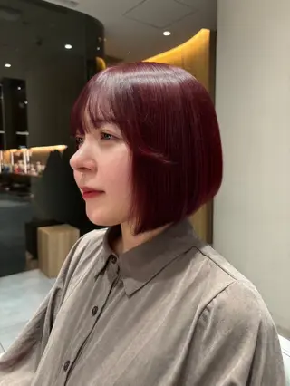 ショート 🫧暖色愛され透明感 🍒カラー千優のヘアスタイル