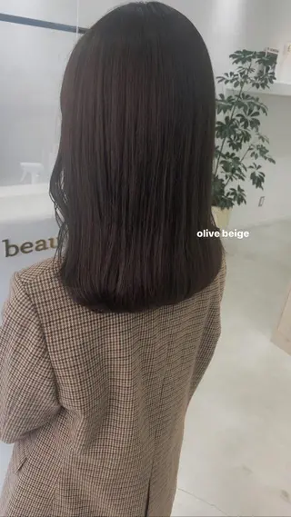 ミディアム カラー 顔周りレイヤー 🎀マリノのヘアスタイル