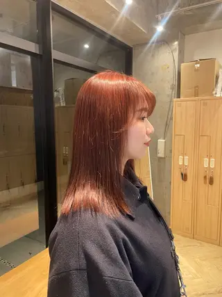 セミロング カラー 愛莉/ラベンダー/ ベージュ/ブラウンのヘアスタイル