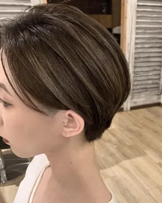 ショート カラー SALOWIN(サロウィン)広島並木通り所属・田村和範/似合わせ カラー/髪質改善のヘアスタイル