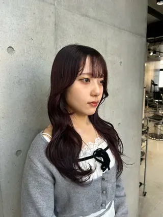 ロング カラー ヘアアレンジ ボブ艶モテカラー🫧 カリンのヘアスタイル