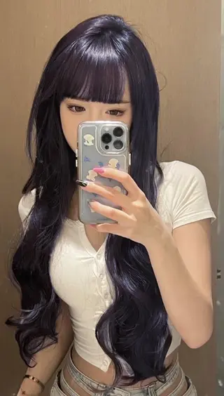 ロング カラー 🤍ྀི透ける寒色 Cocoa🤍ྀིのヘアスタイル