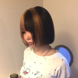 ショート カラー ORGN.所属・二千華 /派手髪デザインのヘアスタイル