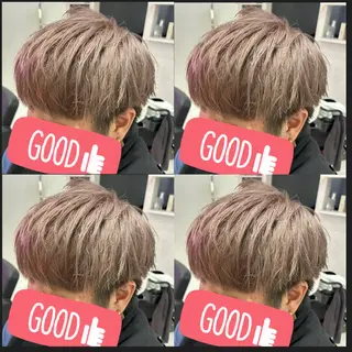 ショート カラー パーマ ヘアアレンジ メンズ 🔥メンズ特化渡辺 🔥ブリーチカラーのヘアスタイル