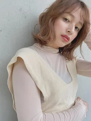 ミディアム カラー JILL by GiseL/天神のヘアスタイル