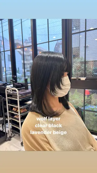 カラー miko🪽地毛風/ ハイトーン/レイヤーのヘアスタイル