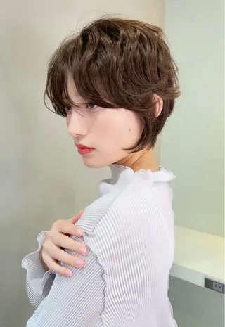ショート パーマ 【ナチュラル可愛いレ イヤー🩶】ななみのヘアスタイル