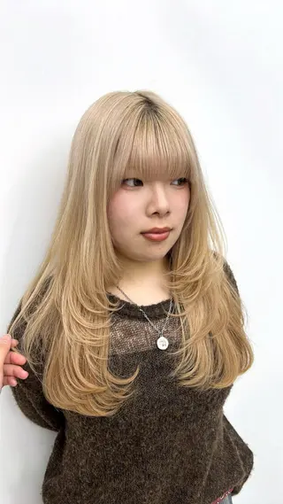 ロング 名古屋／似合わせ カット／カラー🫧のヘアスタイル