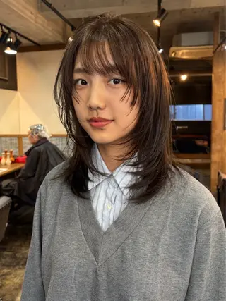 ミディアム ブリーチ/ハイトーン /心斎橋/カノンのヘアスタイル