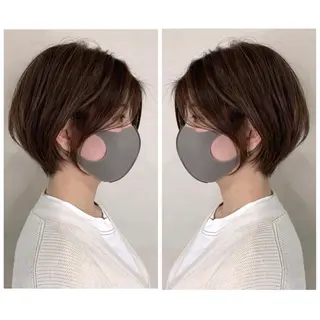 ショート カラー 京都大人女性ショート 徒歩1分/秋山のヘアスタイル
