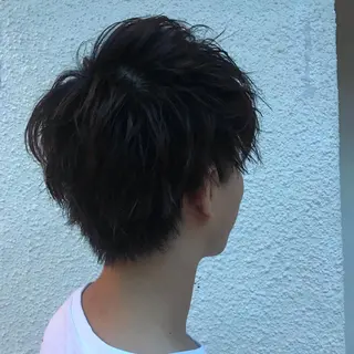 ショート カラー パーマ メンズ JUNTA 梅田茶屋町のヘアスタイル