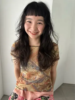 ロング パーマ riria/ボブ /ブラウンカラー🎀のヘアスタイル