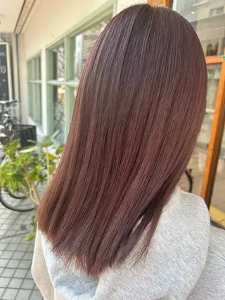 セミロング カラー あずま みゆのヘアスタイル