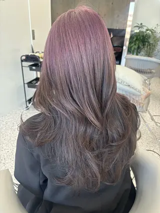 ミディアム カラー rina／ベージュ ワンホン/韓国ヘアのヘアスタイル