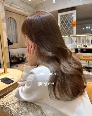 ロング ❤️ブリーチなし💚 ダブルカラー平野実花のヘアスタイル