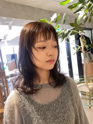 ミディアム カラー 🤍透明感カラー/ レイヤー/SUのヘアスタイル