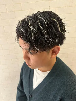 ショート パーマ メンズ 💈メンズ特化 美容師サキ💈のヘアスタイル
