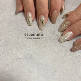 ロング ネイル espoir. muのネイルデザイン