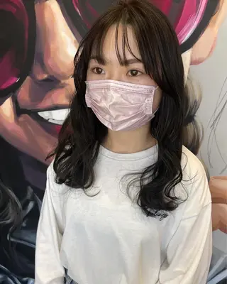 セミロング カラー パーマ ヘアアレンジ メンズ キッズ ネイル マツエク・マツパ アイブロウ times salon名駅所属・久木原 ゆりのヘアスタイル