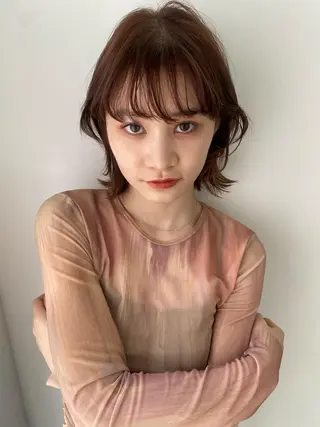 ショート カラー riria/ボブ /ブラウンカラー🎀のヘアスタイル