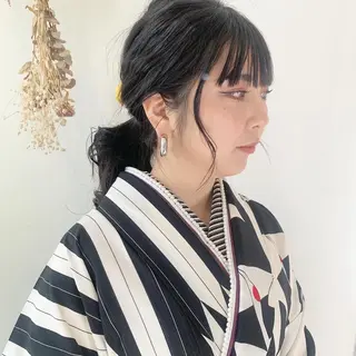 セミロング カラー ママ美容師まつげ 🤍まき🤍のマツエク・マツパデザイン