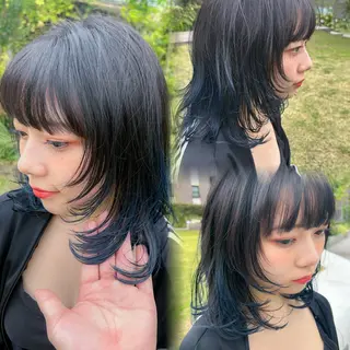 セミロング カラー 顔周りレイヤー/ボブ 銀座✨中野まさひろのヘアスタイル