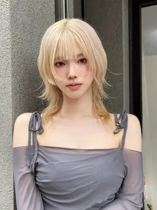 ミディアム カラー ヘアアレンジ メンズ 🥀韓国アイドルヘア haru🥀のヘアスタイル