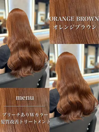 ロング カラー パーマ ヘアアレンジ 透明感ブリーチカラー 🌈TOMOHIROのヘアスタイル